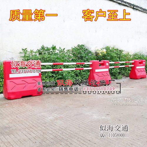 手提式塑料隔离墩 吹塑小水马 厂家直销防撞墩道路分流桶围栏